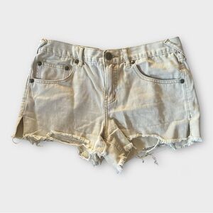 Free People tan vintage denim short shorts women’s 27